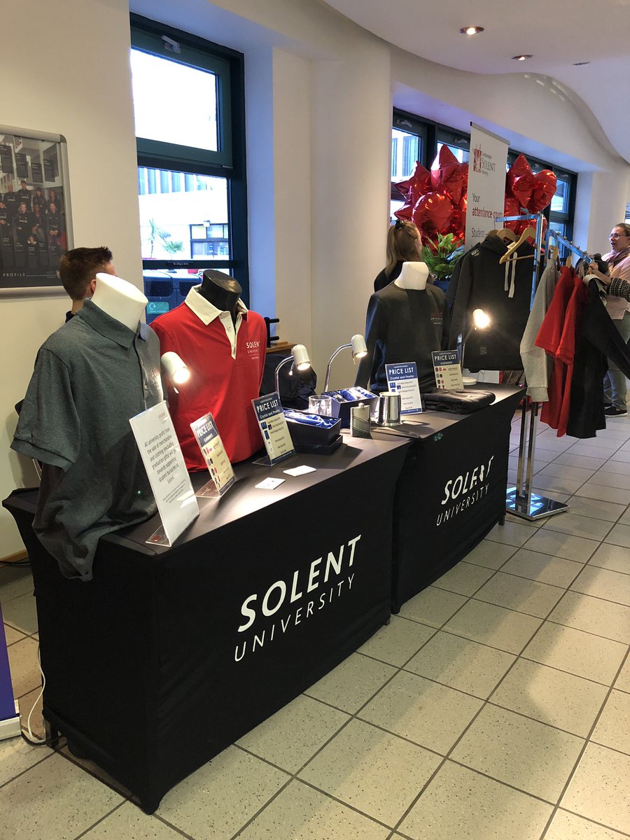 SolentUni's tweet image. Solent goodies on sale in the Andrews’ concourse now until 4pm 😍