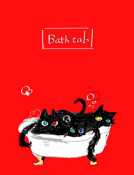 cat no humans red background heterochromia animal focus blue eyes bathtub  illustration images