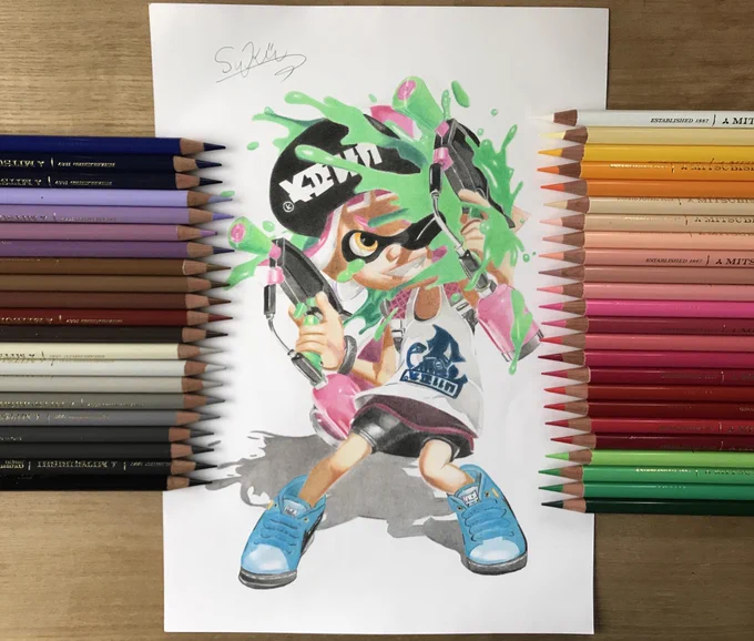 「スプラトゥーン」よりイカガールを模写させていただきました!よければファボリツよろしくお願いします?‍♀️

#スプラトゥーン
#Splatoon
#模写
#上手いと思ったらRT 