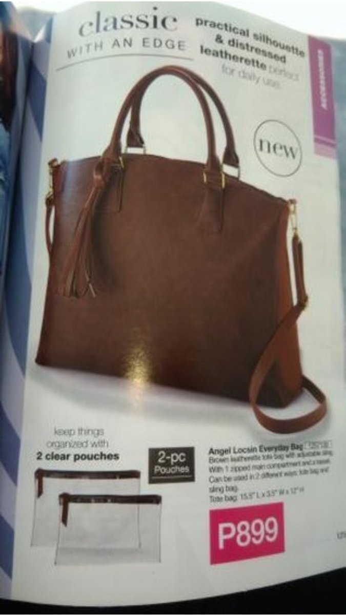 jremly15's tweet photo. Here’s what @143redangel and @AvonPH have in store for us! You will never go out of style with a daily bag carefully and specially made for women from all walks of life! Get one now! 

DesignedByAnAngel
#AvonFashionsxAngelLocsin https://t.co/gDnkjkjI0i