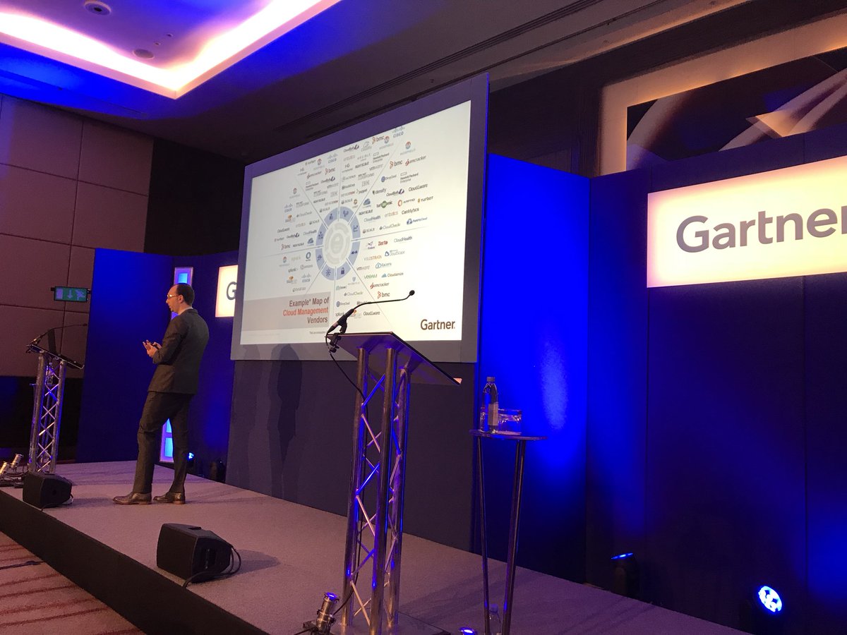 consciousi's tweet photo. Awesome opening session at #GartnerCat by @meinardi So, where do you start your #CloudManagementPlatforms journey? Right where you are. Go native first. Learn the capabilities and limitations of native first.... and then assess your CMP needs. https://t.co/lR1vAMIS4i