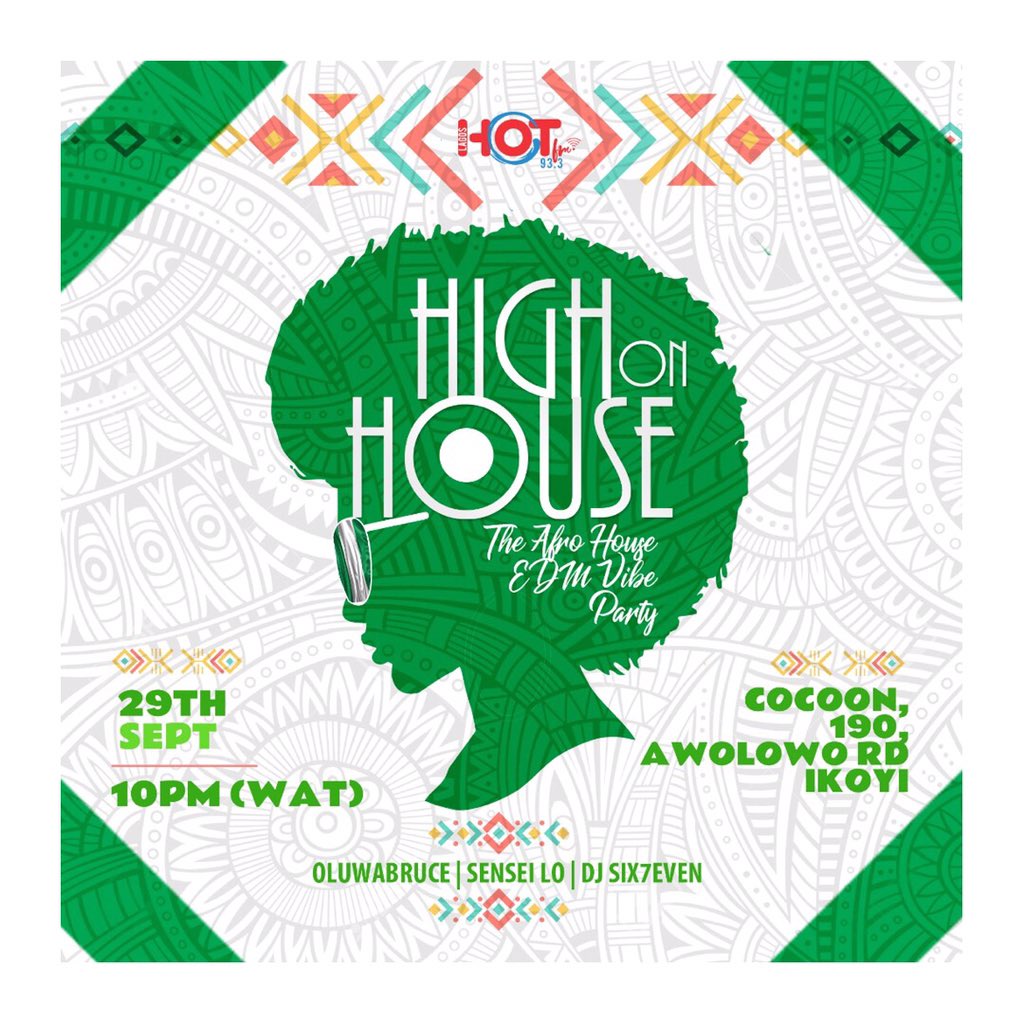 SenseiLo's tweet photo. The Back To Back Weekend Is Almost Here π
Saturday Night @hotfm_lagos
HIGH ON THE HOUSE Happy Vibes Only π₯
Cocoon, Ikoyi π«
G e t R e a d y π₯
#EDM #HouseMusic #GoodMusic #PremiumWinner #HappySquad https://t.co/1qZBG08dYk