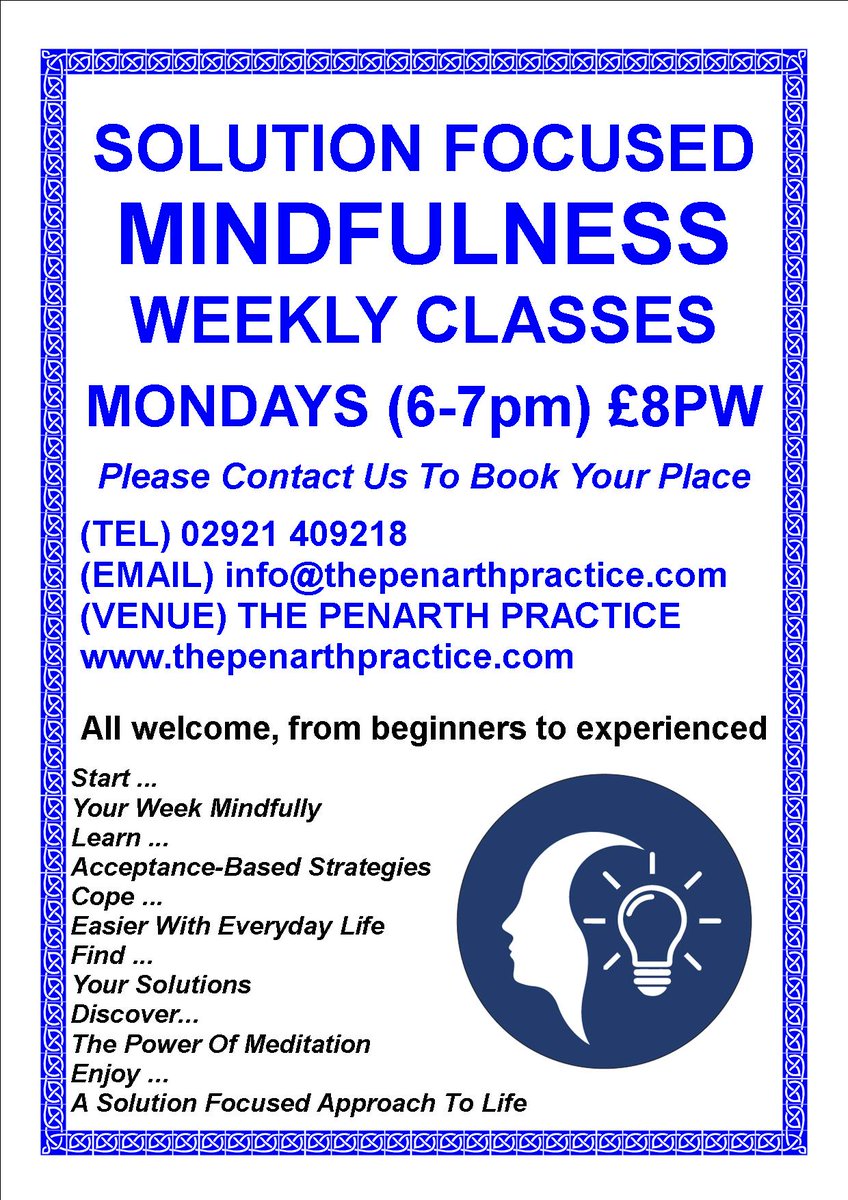 penarthpractice's tweet photo. #Mindfulness #solutionfocusedmindfulness #stressmanagement https://t.co/aC4JPmkunr