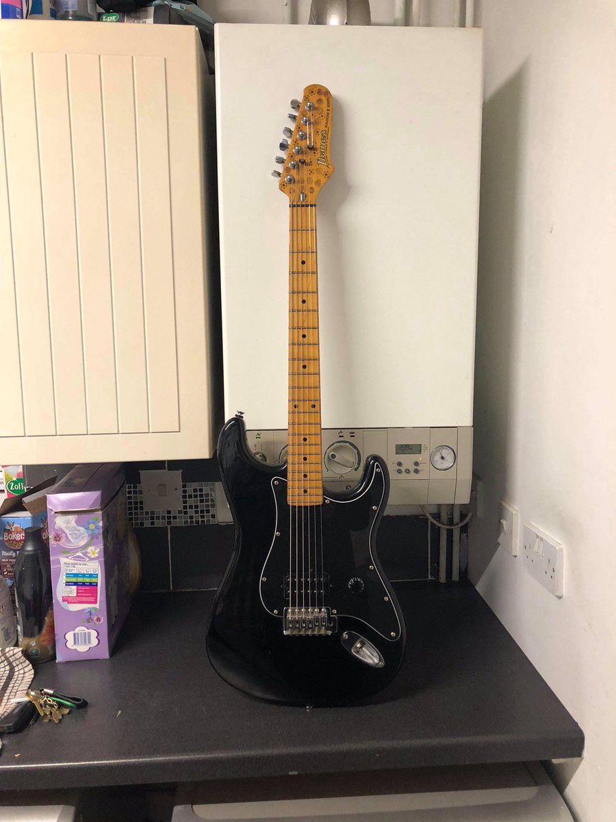 Our guitarist Chris made me a Partscaster. It's a fucking metal weapon. Mad props!