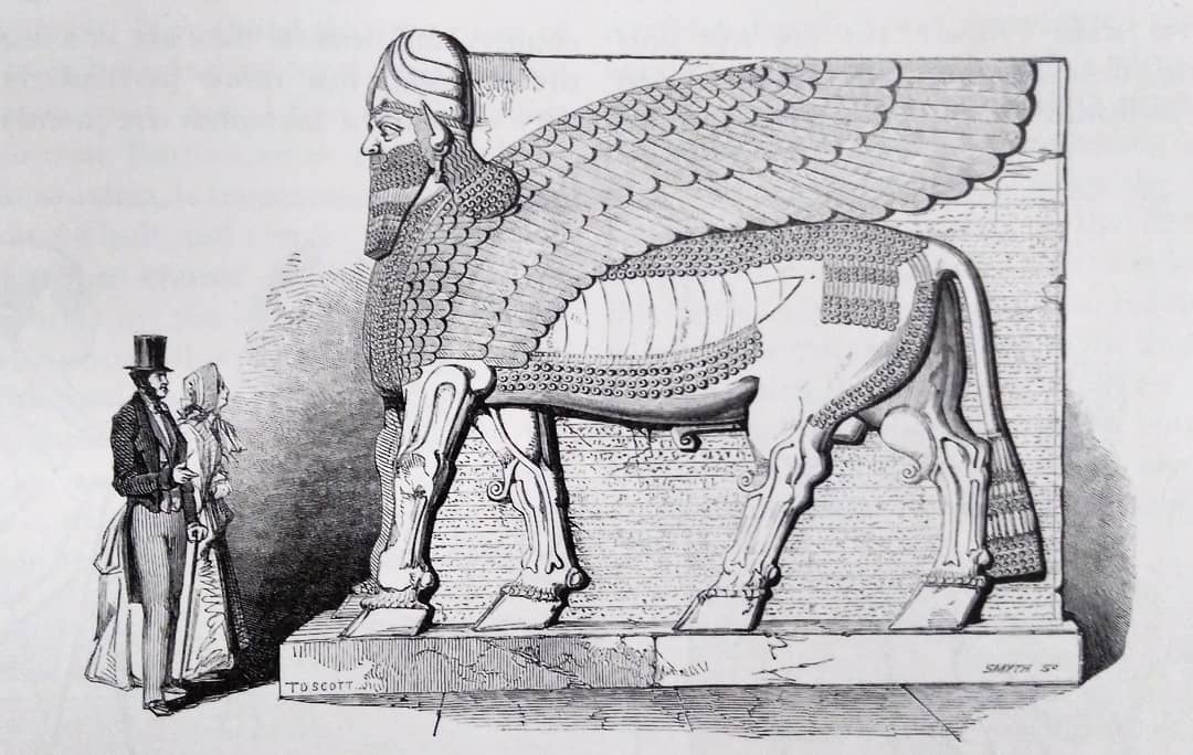 RebecaArranz9's tweet photo. The Nimroud Man-Bull, Illustrated London News (October 26,1850). #ilustraciones #periodicos #illustratedlondonnews #messopotamia #mesopotamianart #nineveh #periodicosilustrados #arqueologia #archaeology #antigüedades #ancienthistory #sigloXIX #sigloXX #layard #england #london https://t.co/SaiuEFGiFM