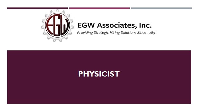 EGWStaffing's tweet photo. #Physicist # Masters#PhD#Dynamics#VibrationsLrgEquipment EGW Associates, Inc. is seeking an experienced Physicist - Direct Hire position- outstanding company culture, competitive pay and benefits. To learn more visit https://t.co/TcMkTIdTbM #4927 https://t.co/aReAT9WwtX
