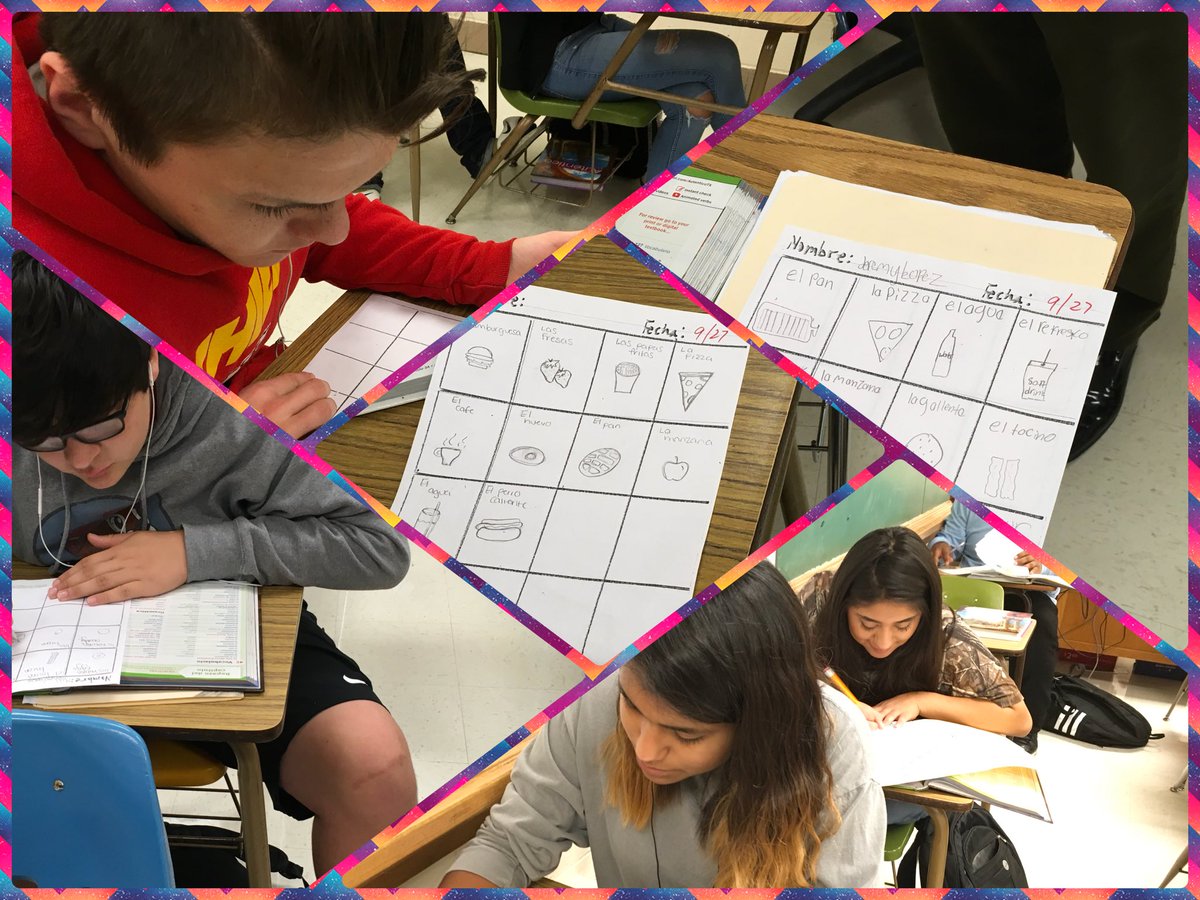 coach_matar's tweet photo. Paschal Spanish 1 students are creating Loteria cards to reinforce newly introduced vocabulary in the target language. I can not wait to visit again and play! #learningstylesmatter  #studentengagement @khechara @McCone_Literacy @FWISDCurriculum @PaschalHigh https://t.co/9bqCbE6HlN