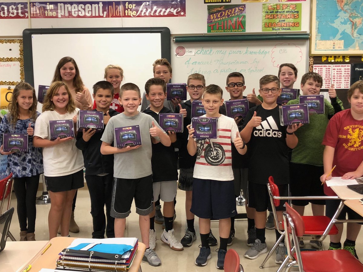 ZanettiDebbie's tweet photo. A huge thank you to Burlington for your generous donation through Adopt a Classroom.  Virtual reality goggles were purchased so we can travel to the places we are learning about.  We are all so excited to try them out! ⁦@Burlington⁩ #wertj https://t.co/5iLXXFNMmK