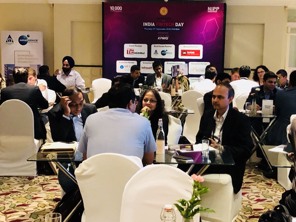 nemo_ujjain's tweet photo. The most important part of the day #Startup #SpeedDating #NIPPKonnect. 20 corporates met 22 Startups one on one #IndiaFintechDay2018 @NASSCOMStartUps @NasscomEvents https://t.co/RZYabTfND9