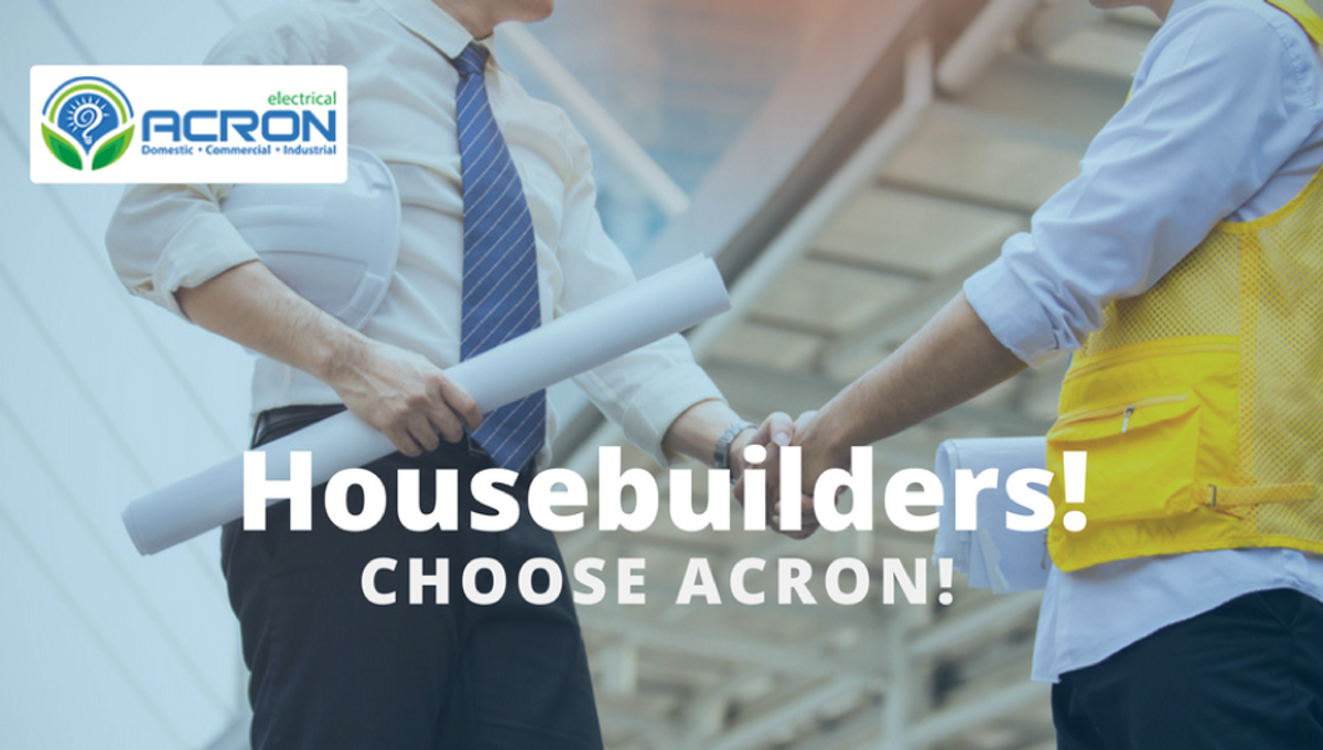 AcronElectrical's tweet image. Are you a housebuilding company working to a strict timeframe? Ditch the unreliable tradesmen and choose Acron to meet your requirements! qoo.ly/sbszs