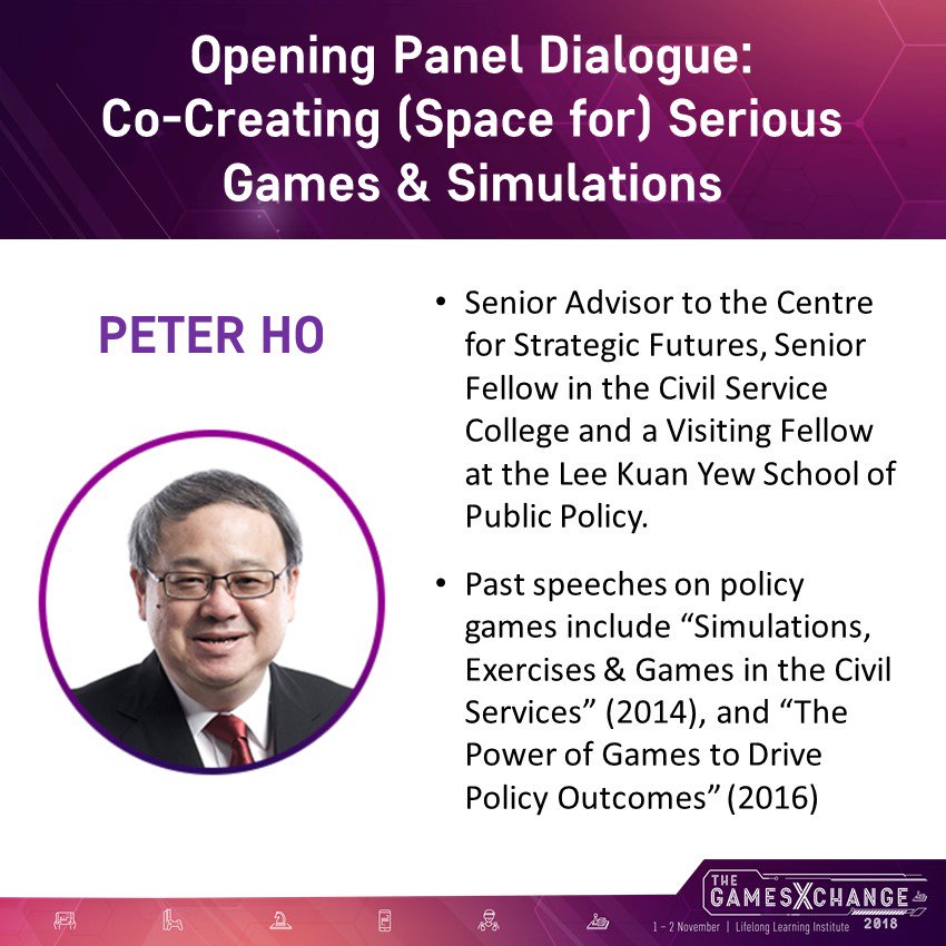theGamesXchange's tweet photo. Joining @HelloAntidote and @unity3d at our Opening Panel Dialogue @theGamesXchange on Co-Creating (Space for) #SeriousGames &amp; #Simulations are Mr Zee Yoong Kang (CEO, @HPBsg) and Mr Peter Ho (Senior Fellow, Civil Service College)! Super psyched! https://t.co/CRAANnN1gC