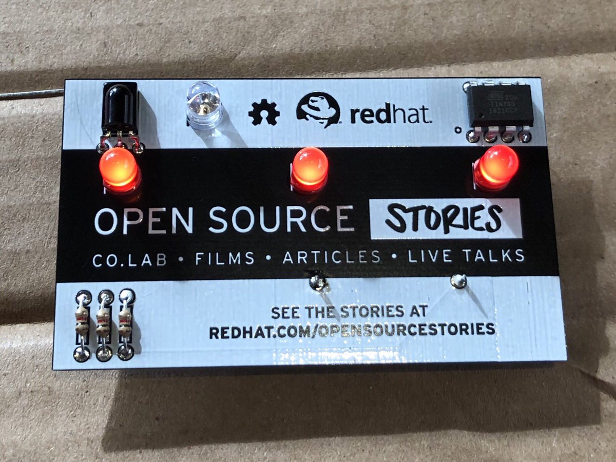 TinWhiskerzBlog's tweet photo. @oshwassociation Summit 2018 @MIT @RedHatLabs @RedHatEvents @RedHat @opensourceway @lulzbot3D @adafruit Build some #blinky with us and share some open source stories https://t.co/vht9hw08e0