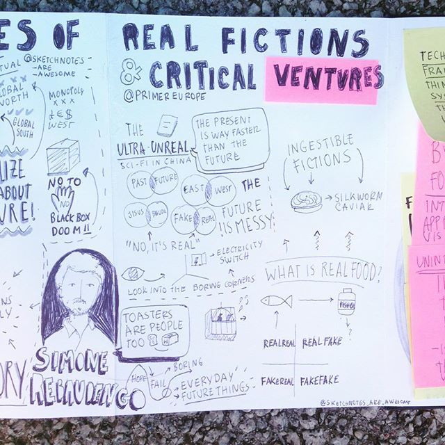 ElviaVasc's tweet photo. #sketchnotes of @fishandchipsing @PrimerEurope (☝︎ ՞ਊ ՞)☝︎ #primereurope #primerEU #speculativedesign #criticaldesign #future #designfiction #futuredesign #sketchnotes #sketchnoting #visualnotes #visualthinking #twitter More: https://t.co/d2wNhf5a5d https://t.co/R3y1Qx51Vg