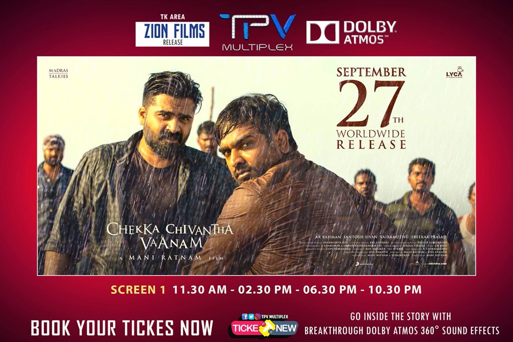 TPVMultiplex's tweet photo. #CCV running housefull !!
This multi starrer entertains the audience completely. Music being the backbone of the film watch it only in @DolbyIn at your @TPVMultiplex
#CCVAtTPVMultiplex
#ZionFilmsDistribution https://t.co/ImmGsFAEAK