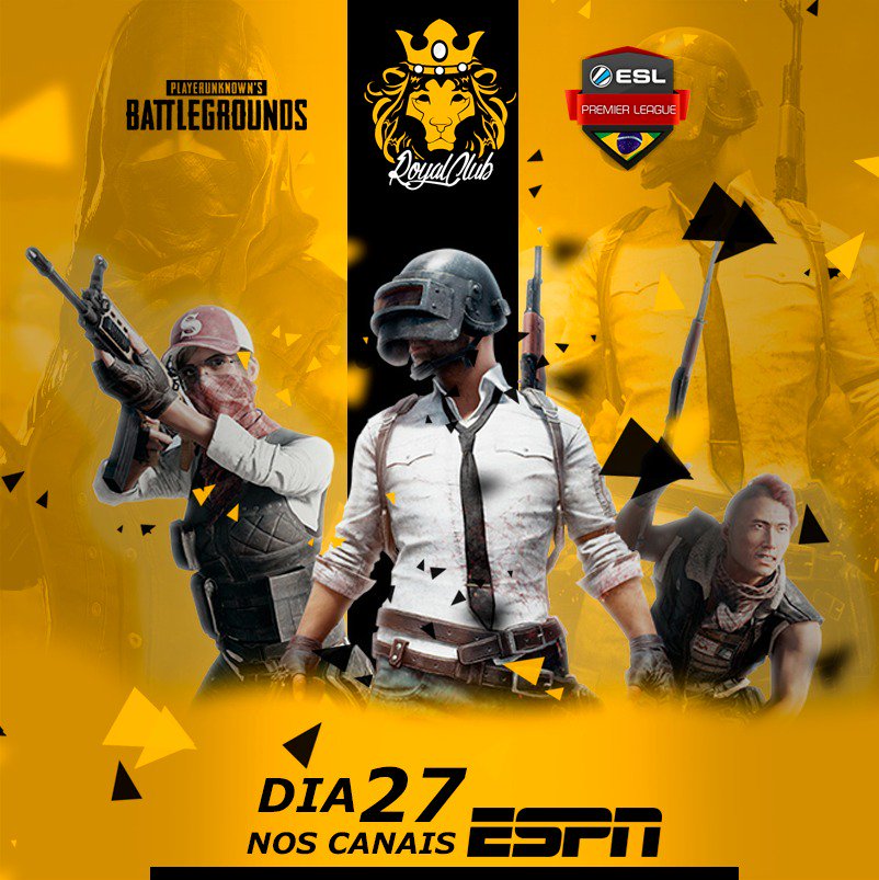 royalclubgg's tweet photo. É HOJE !!
Hoje iniciamos nossa campanha na Brasil Premier League da @eslbrasil
Estamos no Grupo 2 !!
Transmissão à partir das 19h nos canais @ESPNEsportsBR
#royalloyal #PUBG #eslbr #espn https://t.co/RxkQUrrh6b