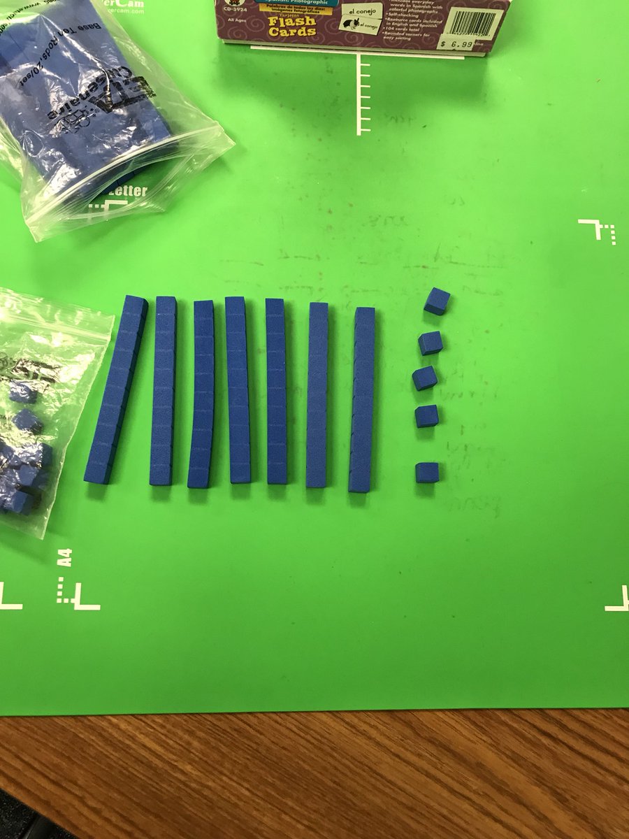 MrsAmyDuckworth's tweet image. Using base ten blocks for the first time today to show place value!  Ask your kids about standard form, place value form, and what the rods and units represent! #ducksinthedugout  @LindseyElem #allenmath