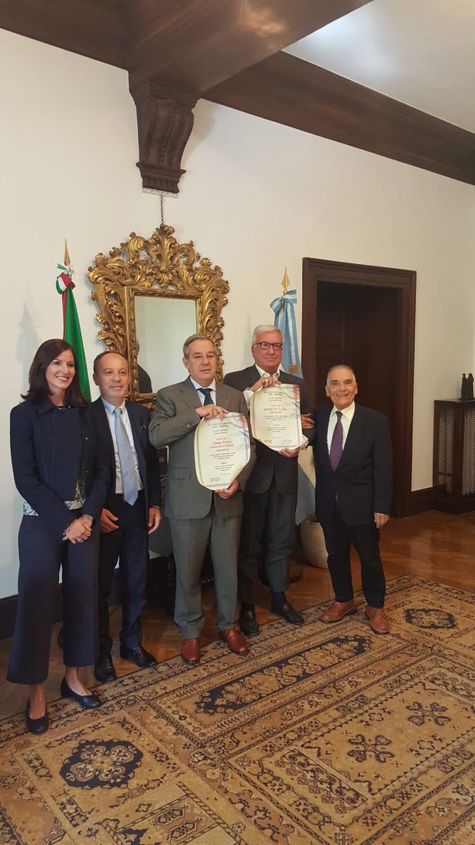 caciaitalia's tweet photo. Grazie S.E. #Amb. Ferrari e #Prof. De Lorenzi @baires5 !!! Visita odierna nuovo Presidente #Erbacci @caciaitalia @viaggierbacci #Baccarini https://t.co/sOFOUUFTeC