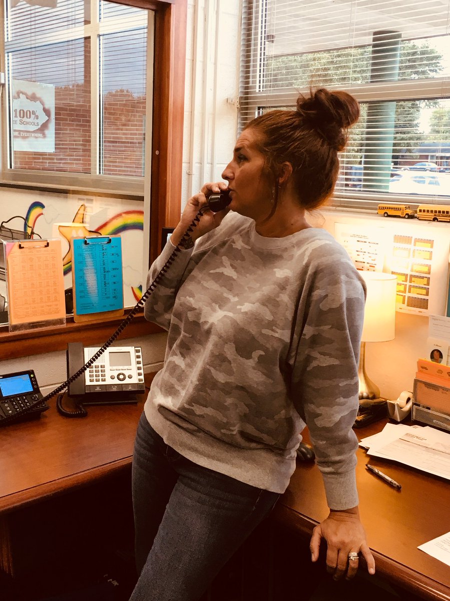 ahperryman's tweet photo. Attendance clerk extraordinaire @StonestreetJCPS is making personal calls to families to check on attendance! #jcpsattends #SchoolEveryDay #ilovemyschools https://t.co/44k5WE29cw