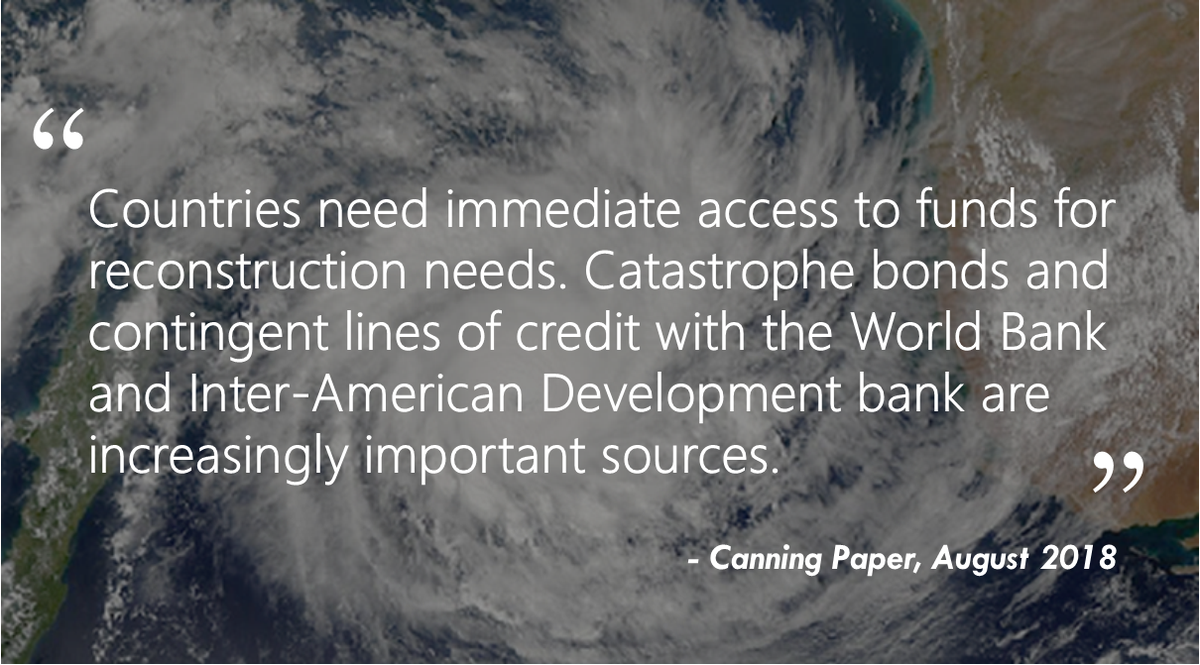 Canning_House's tweet photo. What role can financial tools play in #naturaldisaster mitigation? South America suffered $4.3bn of damages due to natural disasters in 2017 but only $400m was insured. The latest Canning Paper looks at #CatsBonds #PrivateInsurance and #MicroInsurance: https://t.co/YdVyJYahuh https://t.co/ApSHapLn8e