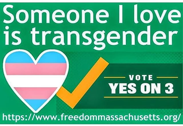 DADTboston's tweet photo. Hate and discrimination have no place in our society, #voteyeson3 this November.
Freedom for ALL!
#boston #bostongay #queerboston #lgbtqboston #bostondrag #ma #mass #massachusetts #lgbtq #queer #trans #transgender #transsexual #resist #resistance #tran⦠https://t.co/g1LkL6eKkC https://t.co/zzcTYIvGKj