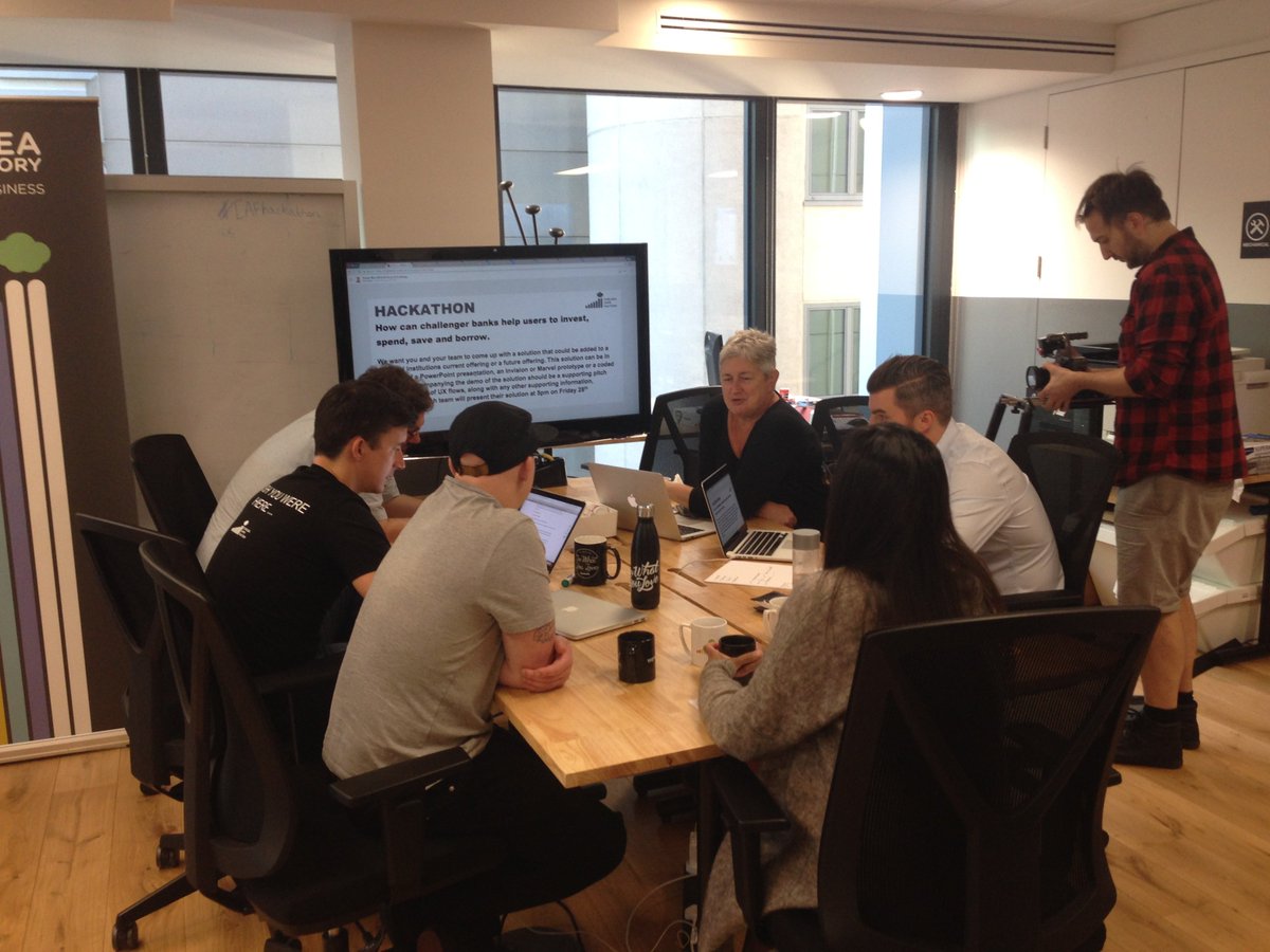 ChelseaApps's tweet photo. The team hard at work. Financial services will never be the same again!
#CAFhackathon #technology #business https://t.co/uRfq1yJTxo