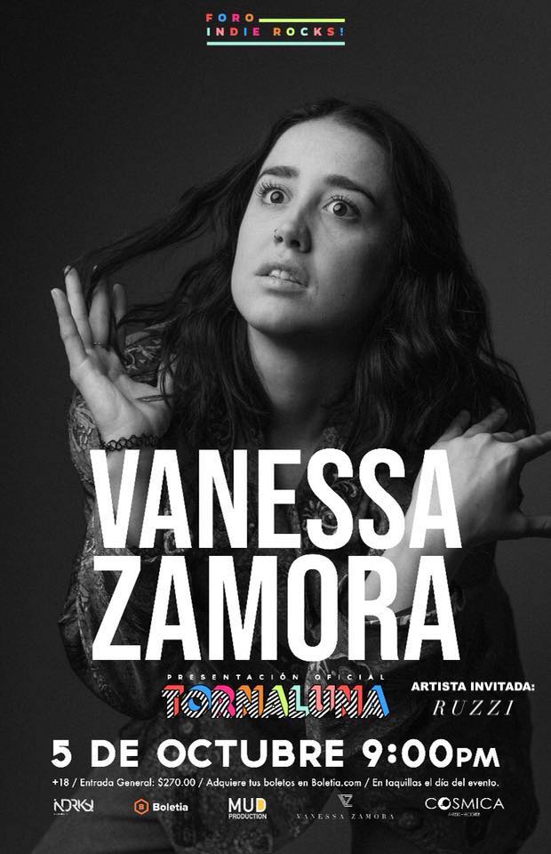 indierocks's tweet photo. Vanessa Zamora presentará de manera oficial su nuevo álbum en el @foroindierocks. ¡No falten! https://t.co/GDUgHcKD7s 🌙✨ #Tornala https://t.co/s7KkfMTZcv