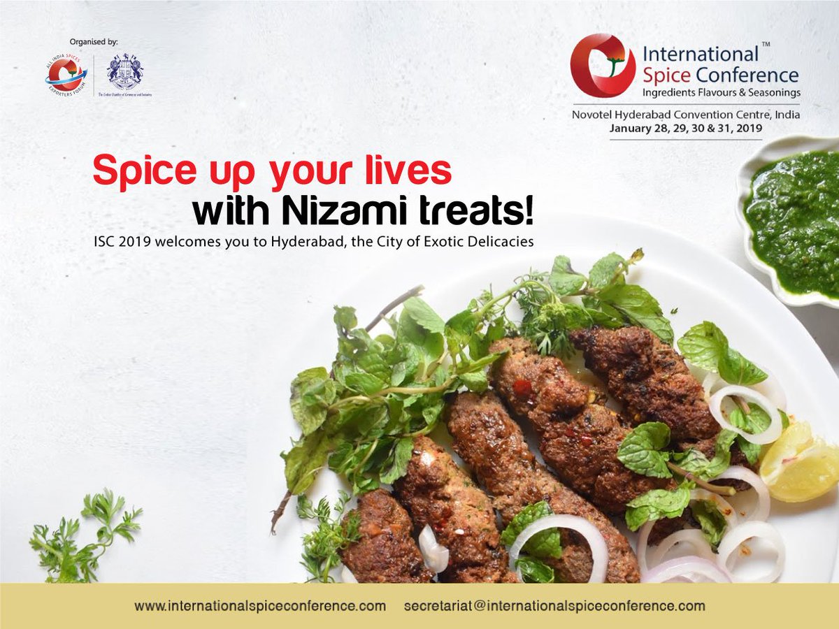 iscaisef's tweet photo. Spice up your lives with Nizami treats!

ISC 2019 welcomes you to Hyderabad, the City of Delicacies.

know more: https://t.co/0MdLkM13Of

#hyderabad #spice #spiceconference #internationalconference #city #cuisines https://t.co/y3Qrw6UoIO