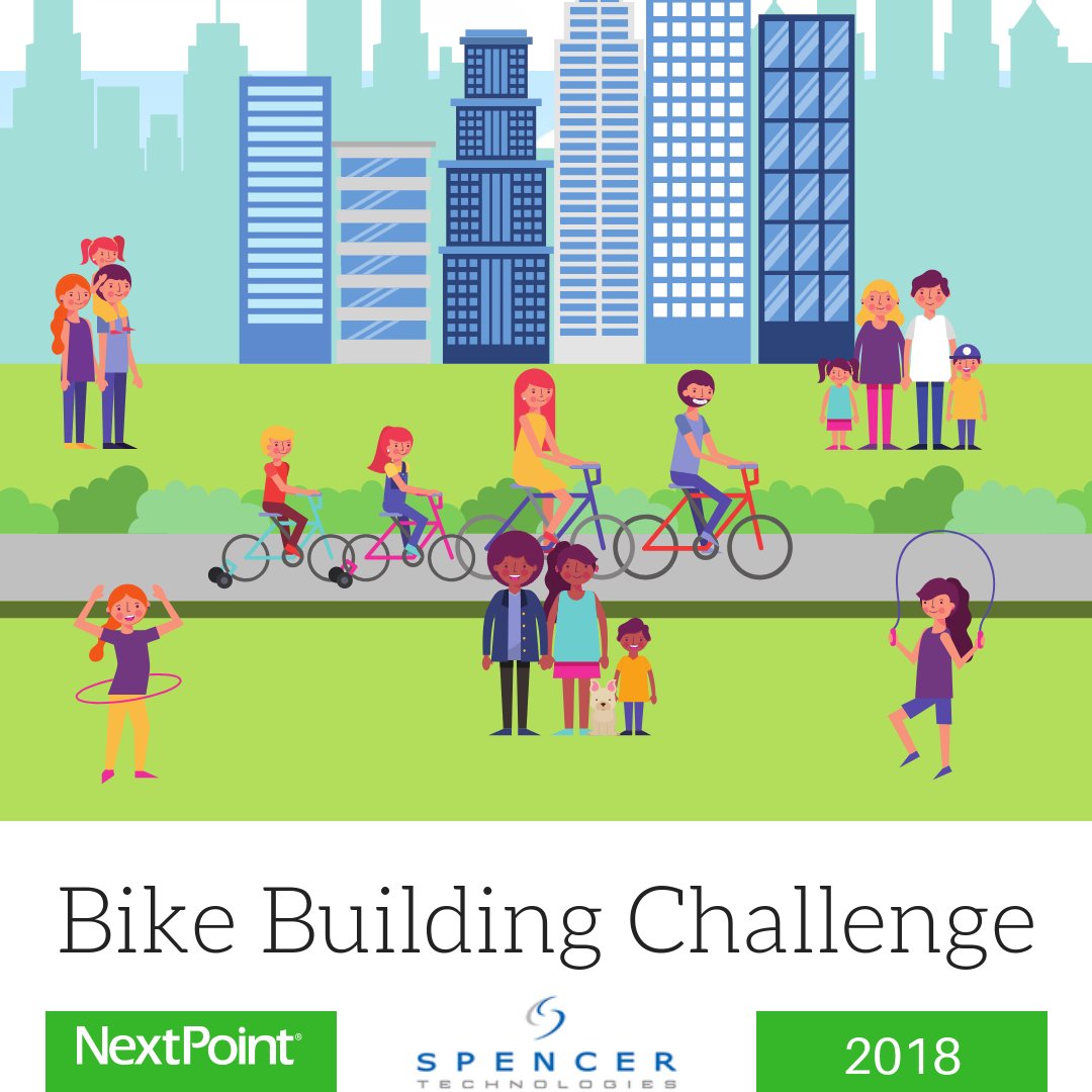 Spencer Technologies is excited to sponsor the Dinner and Bike Building Challenge for a local children’s charity! We can't wait to see everyone at #NextPoint18 and help out the community. <a href="/NextPointEvent/">NextPoint</a>