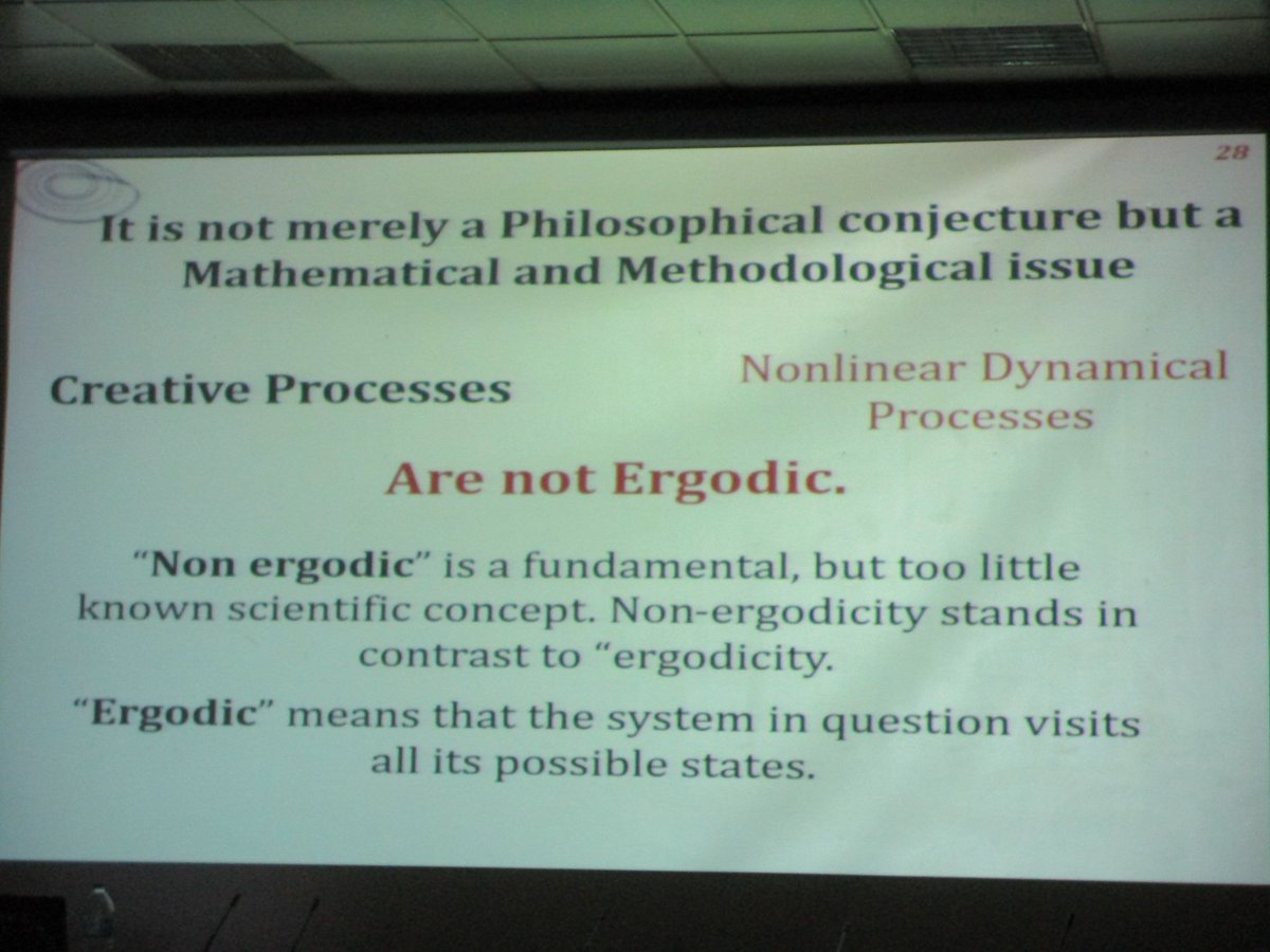 HirokiSayama's tweet photo. Dimitrios Stamovlasis: "Creative processes are not ergodic."
#ccs18gr @ccs18gr #ComplexSystemsInEducation https://t.co/1d78dMZXbU