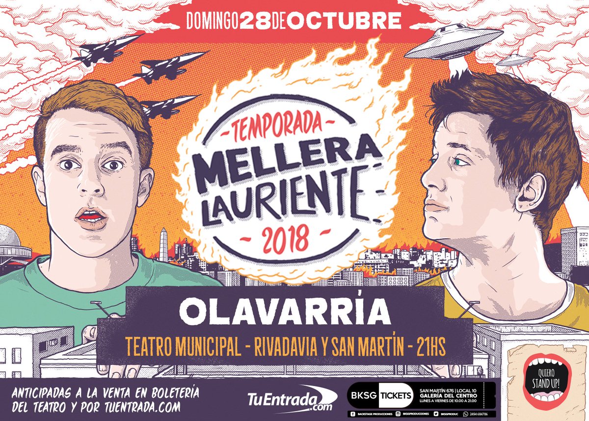 ¡#Olavarría!

¡Por primera vez iremos a su ciudad con Mellera Lauriente! 
🎉Festejemos haciendo un sorteo.🎉

📌Para participar: 
🔸Arrobar a un amigo
🔸Hacer RT acá

Tienen tiempo hasta el miércoles 3/10