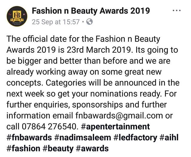 FnB Awards 2017 tweet media