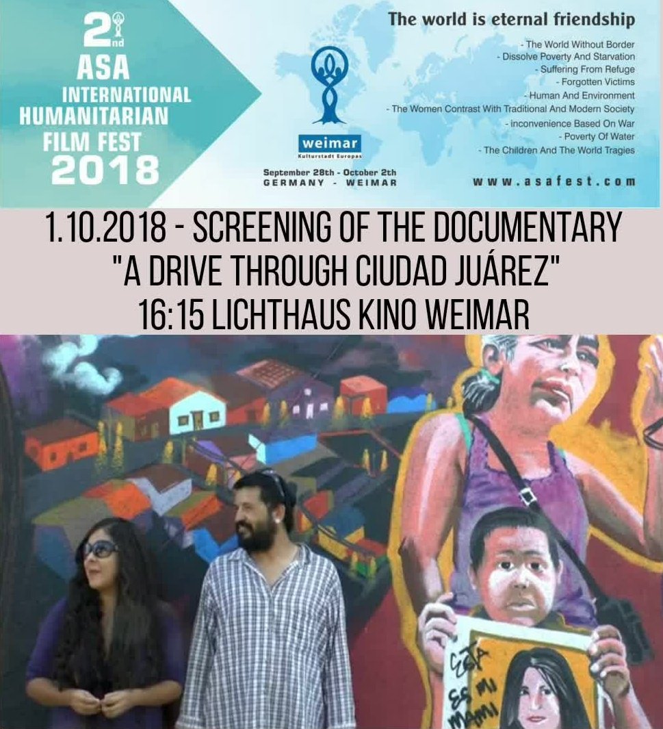 CJurbanartfilm's tweet photo. Don't miss the ASA Humanitarian Film Festival in #Weimar: 5 days of #short films!π-My #documentary about #urbanart in #Mexico will be part of the #FilmFestival too! π Find out more πhttps://t.co/LN6VXJKyE6
#ciudadjuarez #femicide #protestart #asafest #asafilmfest #niunamas https://t.co/WredEHJhA9