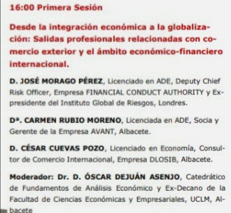 ftaadcee_ab's tweet photo. Primer ponente en el Seminario de Salidas Profesionales @JoseMorago CRO de la Financial Conduct Authority (sector público) desde Londres 🇬🇧
"Si alguno quiere tener una experiencia profesional internacional debe formarse bien y buscar oportunidades, muchas en Asia"
@fcee_ab https://t.co/uUj6ZDS9kE