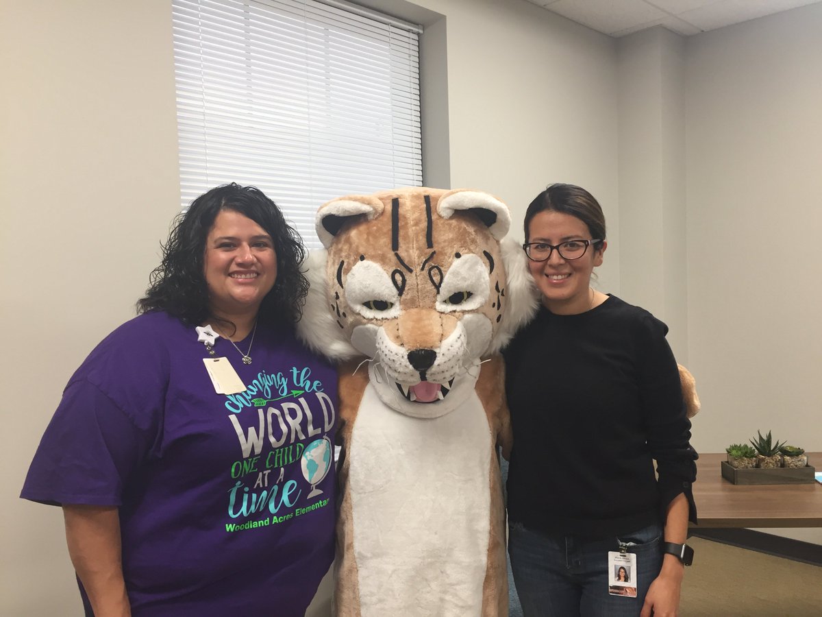 GalenaParkISD's tweet photo. The Wildcats at Woodland Acres Elementary take attendance very seriously. Wiley the Wildcat visited with principal, Mrs. Rodriguez and assistant principal, Ms. Zavala to discuss attendance and lead the students in an attendance assembly.
#waespride #WorldClassLearners https://t.co/bJL0c1dfwa