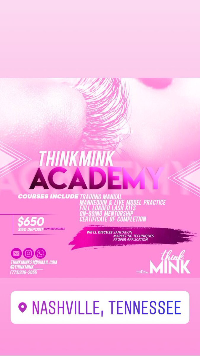 ThinkMINK___'s tweet photo. Join The Billion Industry Learn How To Make Over 6 Figures!!! #BossUp #nashvillelashclass #minklashclass #nashvilleboss #femaleboss #lashclass https://t.co/Nb19hcFI5k
