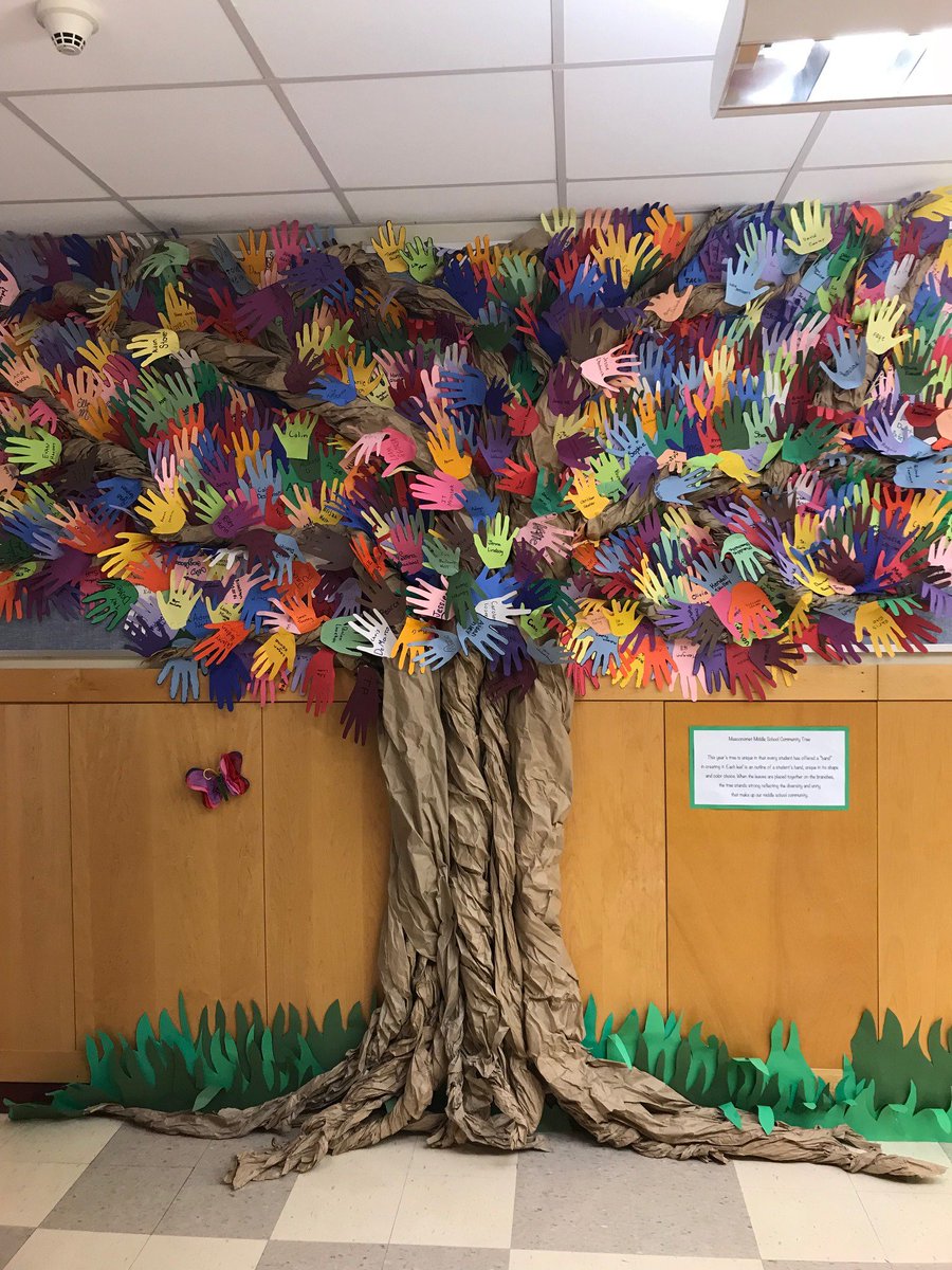 Masco_Principal's tweet photo. Check out our beautiful Community Tree for this school year.  The leaves are individual handprints of every student in our school! Thanks to  Ms. Micus and Mrs. Malinsowski for all their planning and creativity to design this year's tree in our lobby. https://t.co/0srzm0ruYT