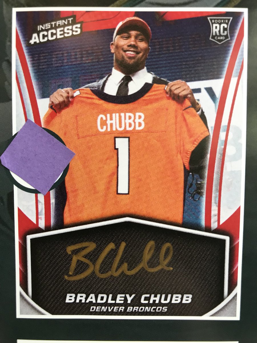 TheStadiumBC's tweet photo. Today’s NFL Player of the Day is Bradley Chubb!  If you pull a Bradley Chubb (or wild card players Saquon Barkley and Leonard Fournette) today, you’ll win a special NFL POD pack and be entered in the weekly prize drawing!

#paniniamerica
#whodoyoucollect https://t.co/uS6YWDUa5c
