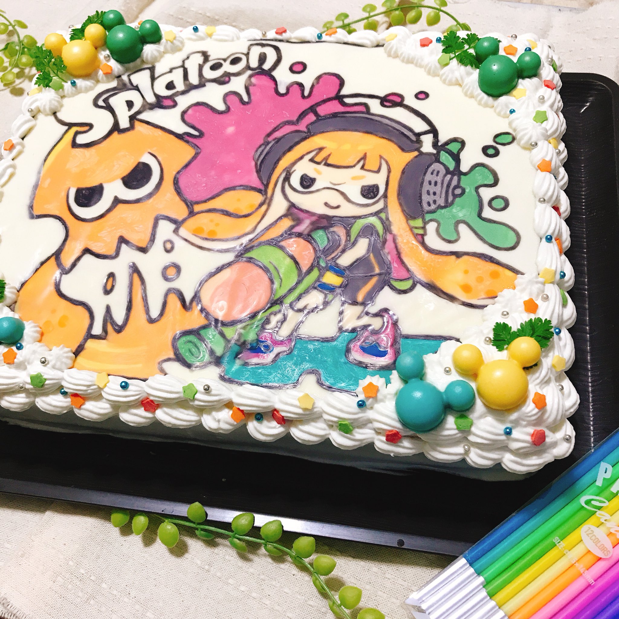 くろくろ 今日は親戚のお子さんの誕生日なのでスプラトゥーンのキャラケーキを作ってみました 誕生日ケーキ キャラケーキ チョコプレート スプラトゥーンケーキ 手作りケーキ T Co 9anls5rg4j Twitter