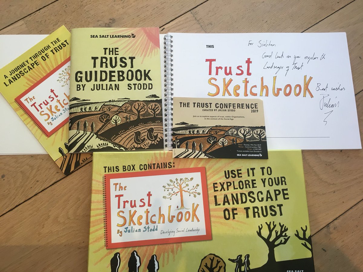 osullivanci's tweet photo. Great surprise when this package arrived today. Thank you @julianstodd. I am looking forward to exploring the #landscapeoftrust #thetrustsketchbook #socialleadership https://t.co/Ht2xIN2gVC