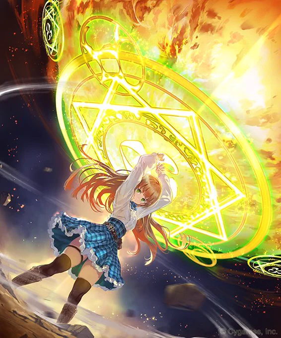 シャドウバースでマナリアの魔道姫アンとアンの大魔法描きました～! 
