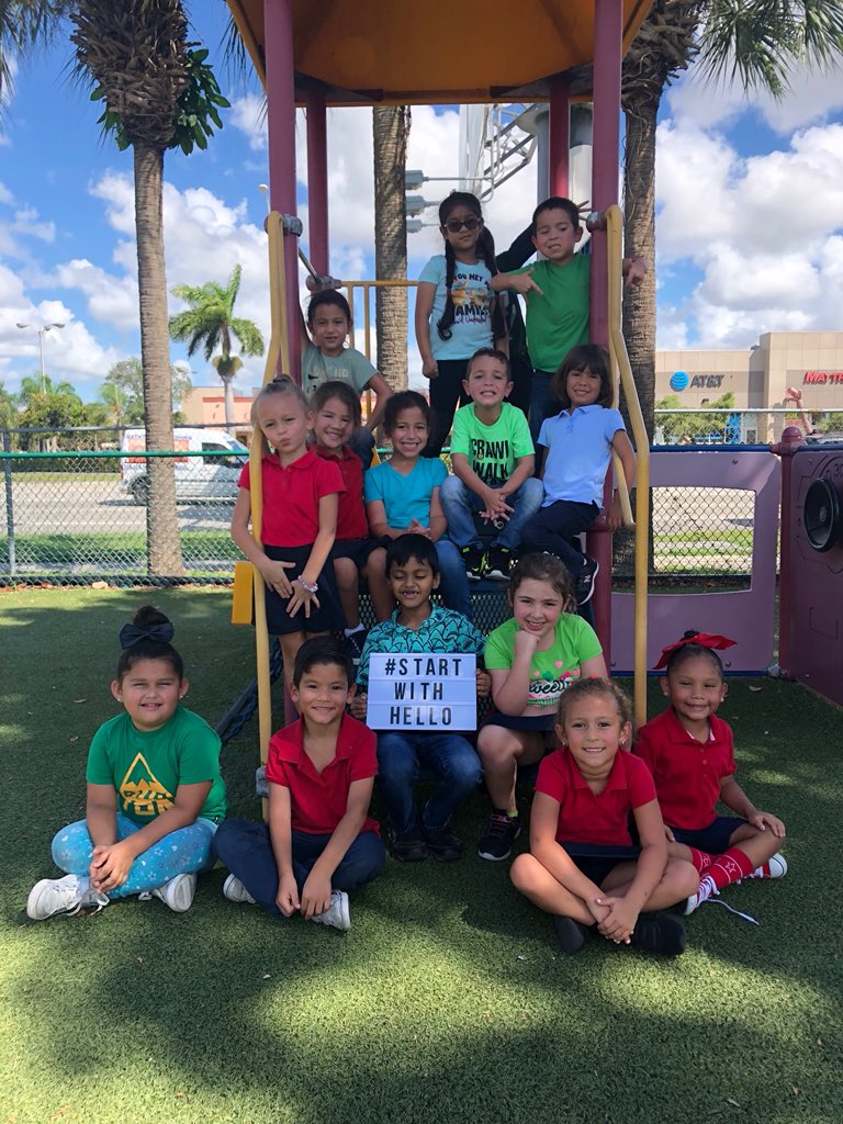 SeminoleElem's tweet photo. #StartWithHello #SandyHookPromise #MiamiStartsWithHello #SeminoleElementary @MDCPS @MDCPSCentral https://t.co/IvGKAvG2Bu