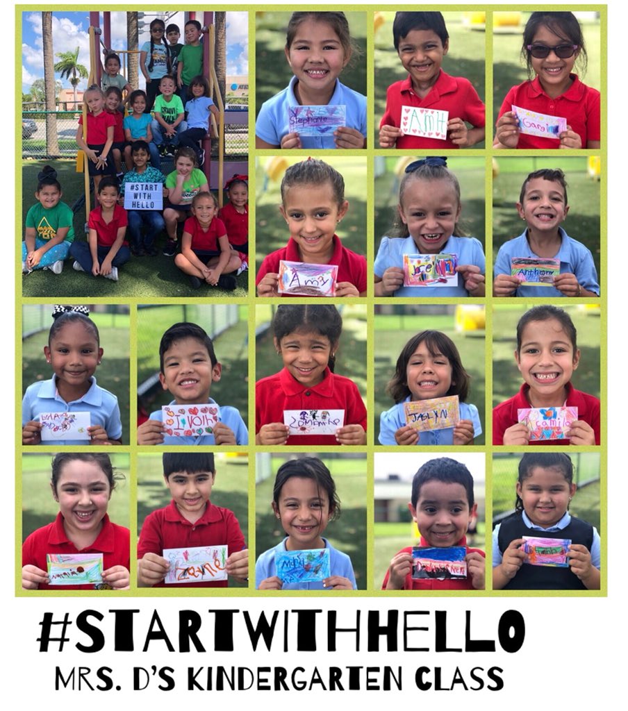 SeminoleElem's tweet photo. #StartWithHello #SandyHookPromise #MiamiStartsWithHello #SeminoleElementary @MDCPS @MDCPSCentral https://t.co/IvGKAvG2Bu