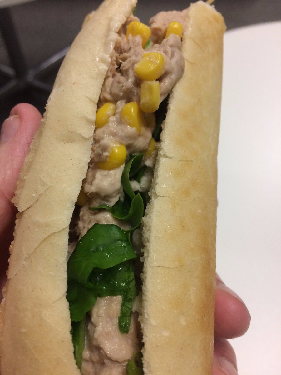 JustinRollings's tweet photo. . @GreggsOfficial not impressed with the pre-packed Tuna baguettes from Greggs Hastings..half the filling is missing! #emptybaguette https://t.co/Qnsweb2DZc