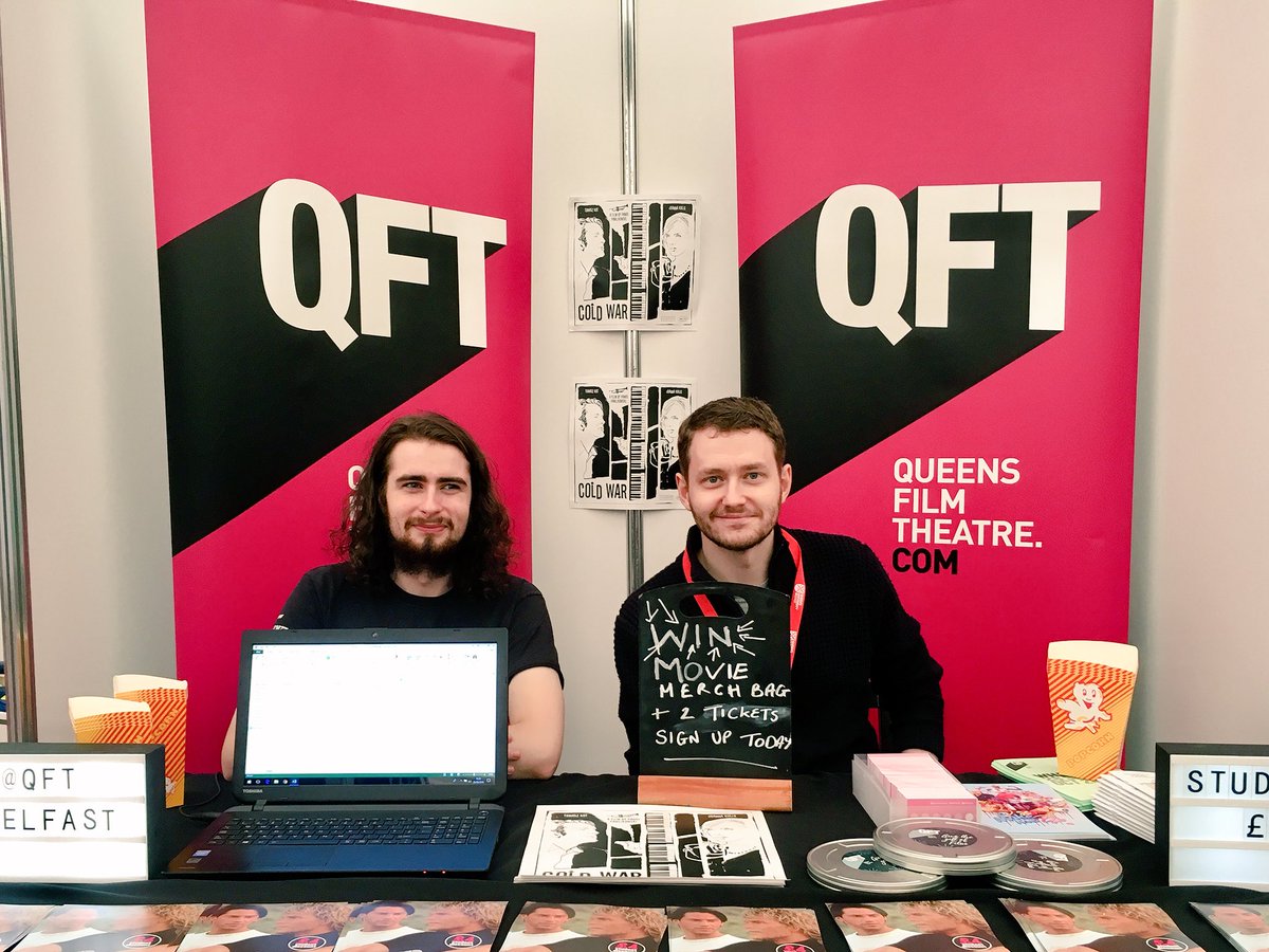 QFTBelfast's tweet photo. DAY 2 #QUBFreshers! Drop by #QFTBelfast stand 5 in the marquee and find out about r great COMP to win FREE movie merch 🍿🎥🤩 

For everything that’s happening at the cinema click here... https://t.co/a3gfvV8YFU

#LoveQUB @QUBSU https://t.co/4iJA9dy8ZE