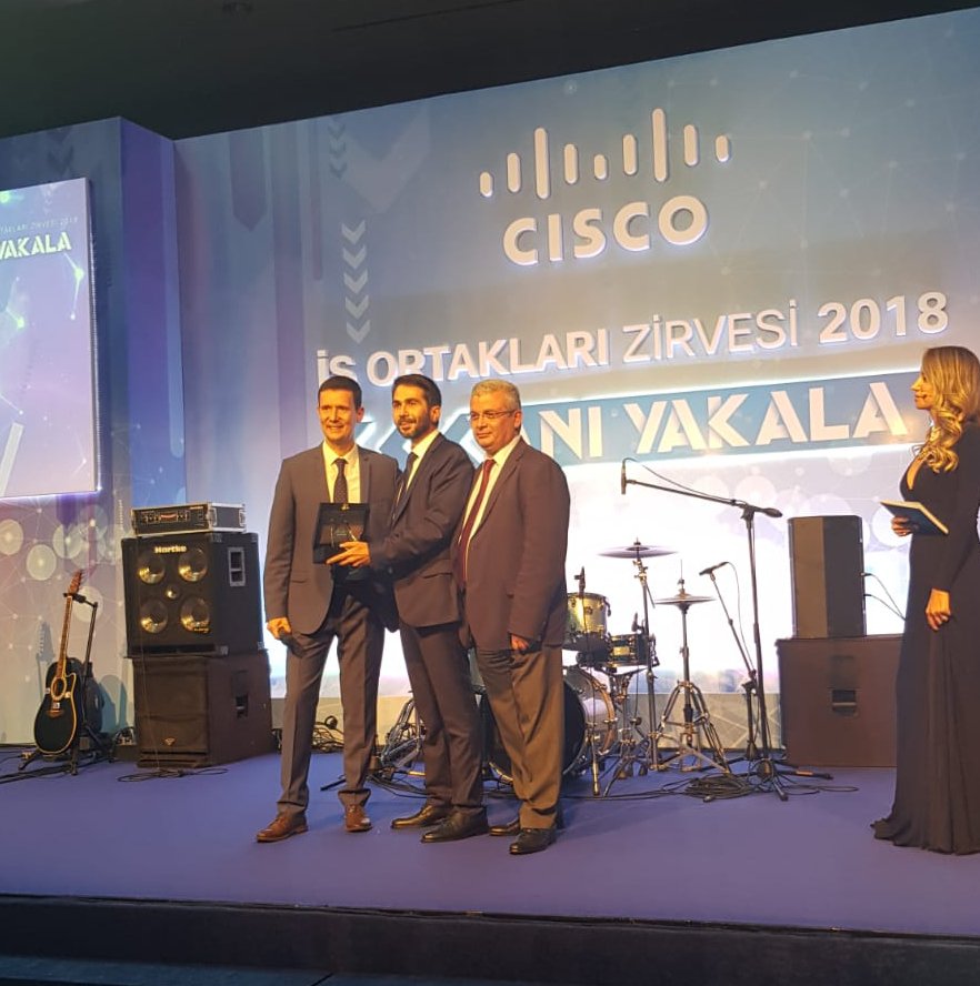 btegitim's tweet photo. We're honored to receive "Cisco Learning Partner of the Year Award" at #CiscoTurkeyPartnerSummit 2018 last night. We would like to dedicate it to our hard-working team. #CiscoPartners #BTEgitim #Morten #LearningPartneroftheYear https://t.co/t7DzIwr4hN