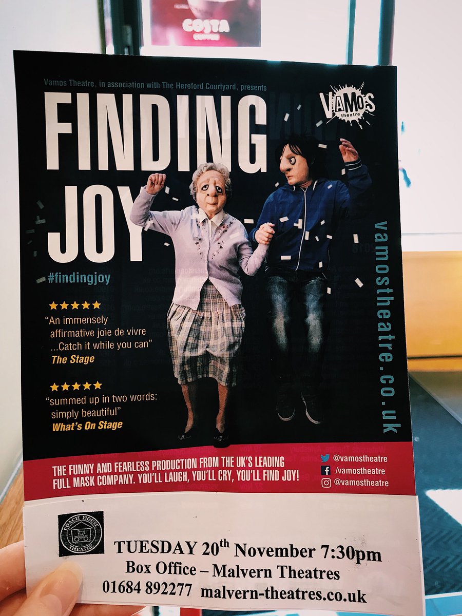 CoachTheatre's tweet photo. NEW PRODUCTION - *Finding Joy* by Vamos Theatre, coming to The Coach House Tues 20th November - don’t miss it! https://t.co/fQtxuKd3NZ