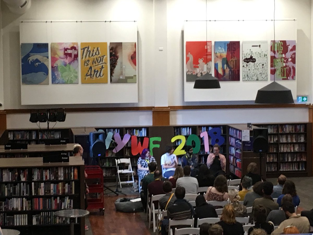kbradfordbooks's tweet photo. What I’m doing right now. #NYWF2018 #TiNA2018 https://t.co/FYUSS6PYsJ