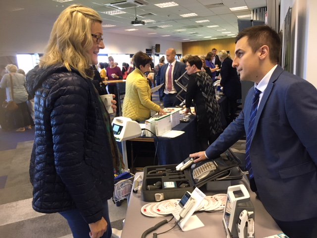 Huntleighdiag's tweet photo. Day 2 of the 18th Annual @LindsayLegClub Conference in #Worcester is underway. Visit the Huntleigh stand to discuss #CorrectABI and see how #LymphAssist could help manage #Lymphoedema . #ABI #ABPI #legclubconf18 https://t.co/qZbqcUn0PB