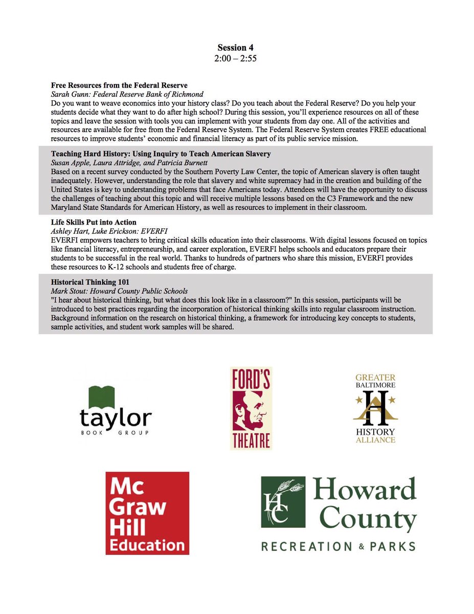 The 2018 conference program is live! Check out the lineup of great sessions and register at mdcss.org/conference 
See you Oct 19th!
@MDSocialStudies <a href="/MarylandCivicEd/">MDCCHE</a> <a href="/NCSSNetwork/">National Council for the Social Studies (NCSS)</a>