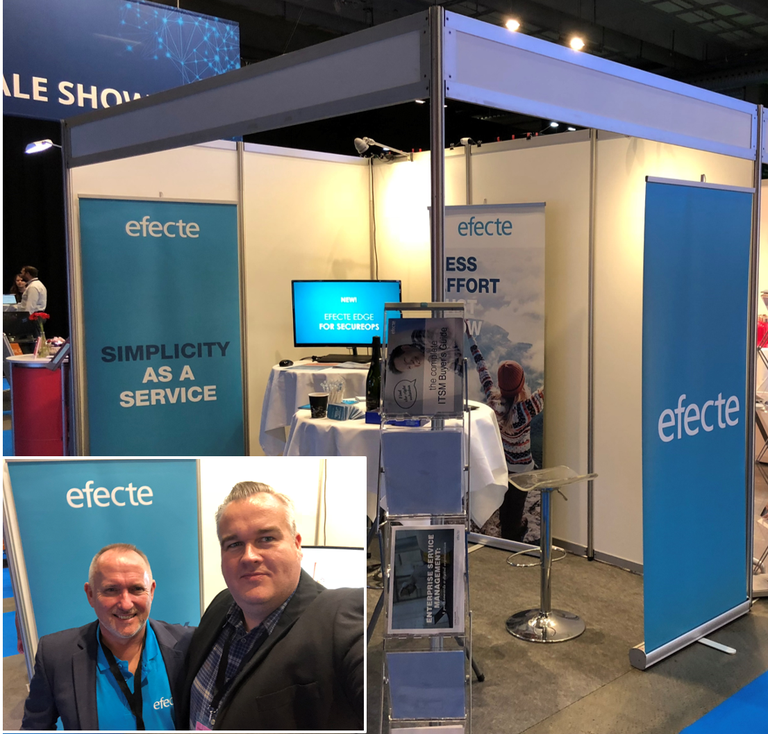 Efecte's tweet photo. Today #Efecte is representing at #Digitaliseringsmesse n18 in Odense, Denmark. Come and meet our happy team and hear how Efecte can help to simplify your service management #digimessen18 #SimplicityasaService #ITSM #ESM https://t.co/AW4alubM0e